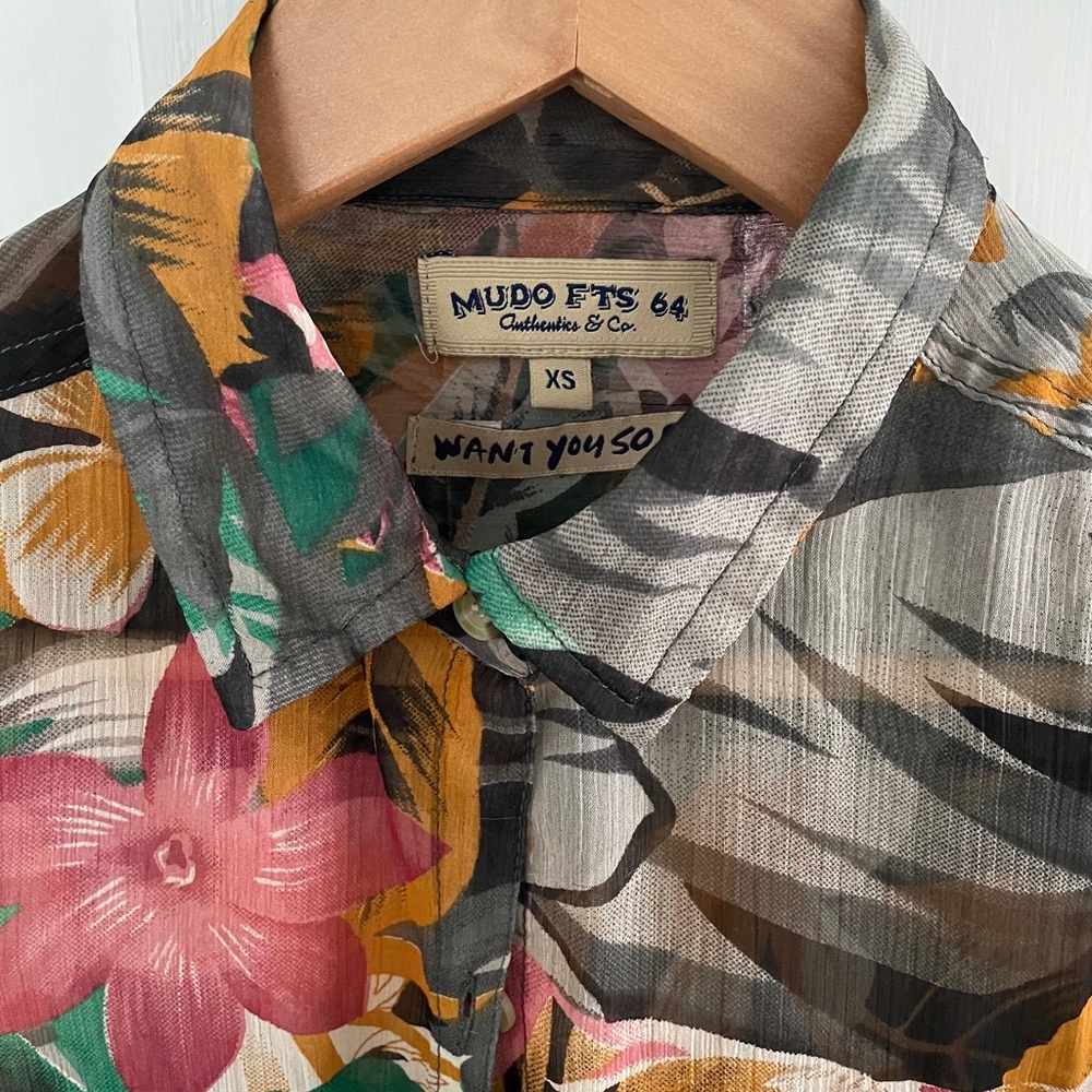 Semi sheer long sleeve shirt